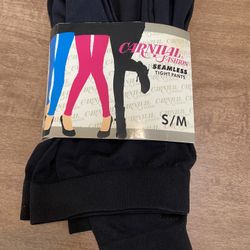 Carnival Fashion Seamless Tight Pants BLACK Size S/M