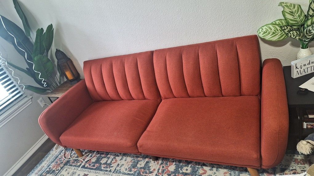 Red Futon/Couch 6Ft for Sale in San Antonio, TX OfferUp