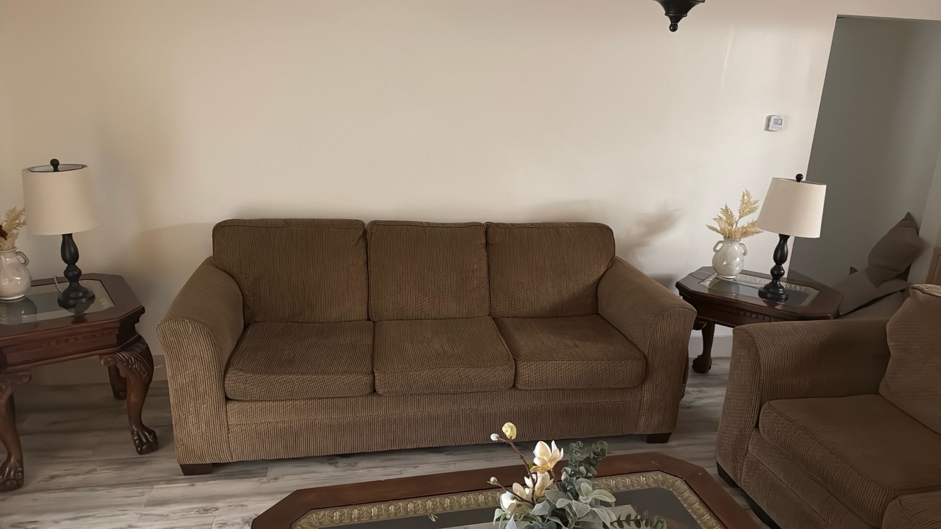 Living Room Set Includes 2 Couches 2 Ends Tables And Center Table