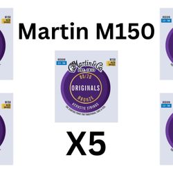 Acoustic Guitar Steel Strings Martin M150 Medium 80/20 Bronze 5 Sets NEW
