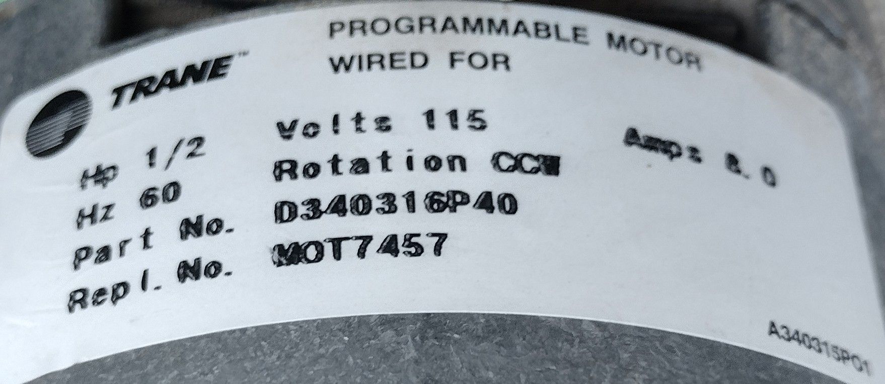 American Standard Blower assembly BLW00721
