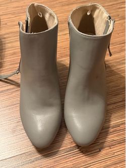 Gray booties