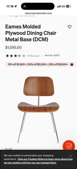 Authentic Herman miller eames DCM chair /walnut molded plywood with label