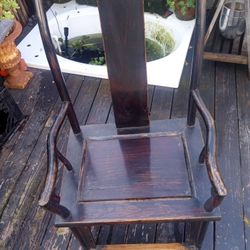 Antique Solid Elm Scholars Chair