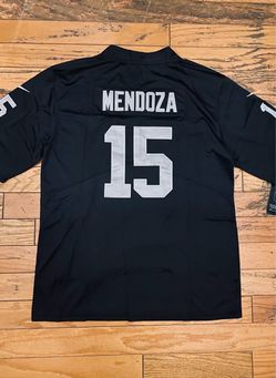 Youth and adult black Oakland raiders Mendoza jersey