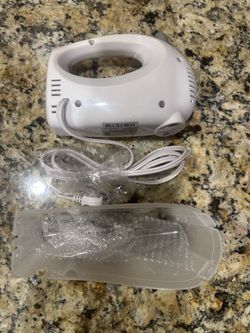 OVENTE 5-Speed Electric Hand Mixer w/ Storage Case & Beaters – White