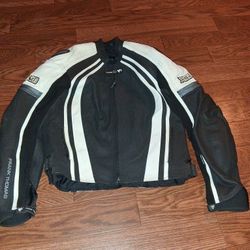 FRANK THOMAS XTI  MENS LEATHER MOTORCYCLE JACKET. 52/LARGE