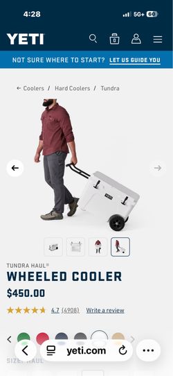 Yeti, life TUNDRA HAUL® WHEELED COOLER $225.