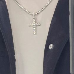 3mm Moissanite Cross 