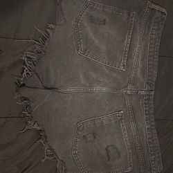 Black Distressed Booty Shorts 