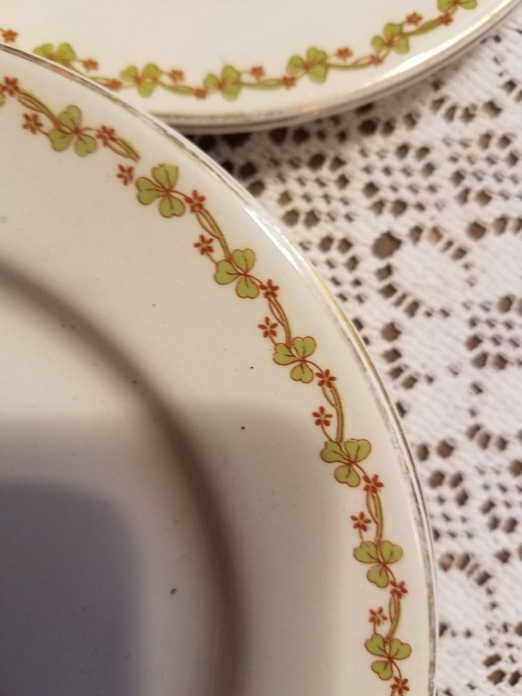 Shamrock vintage/antique plates, St Patrick's Day