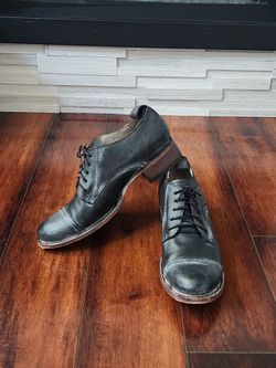 Freebird by Steven Mabel Black Leather Lace Up Oxford Shoes Size 10