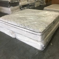 King Size Super pillow Top Dream cloud Mattress And Box Springs 