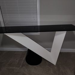 Modern Black & White Console Table.