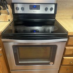 Stove Electric Stove Oven Stainless Steel Black Whirlpool! Delivery His Available! Warranty!