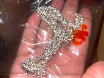 24" solid silver necklace