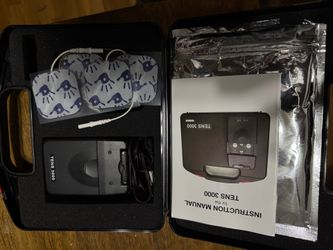 TENS 3000 Analog TENS Unit — Complete Kit with Case, Leads & Manual
