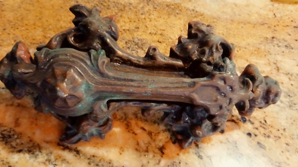 Antique Brass Knocker From A Home 1881