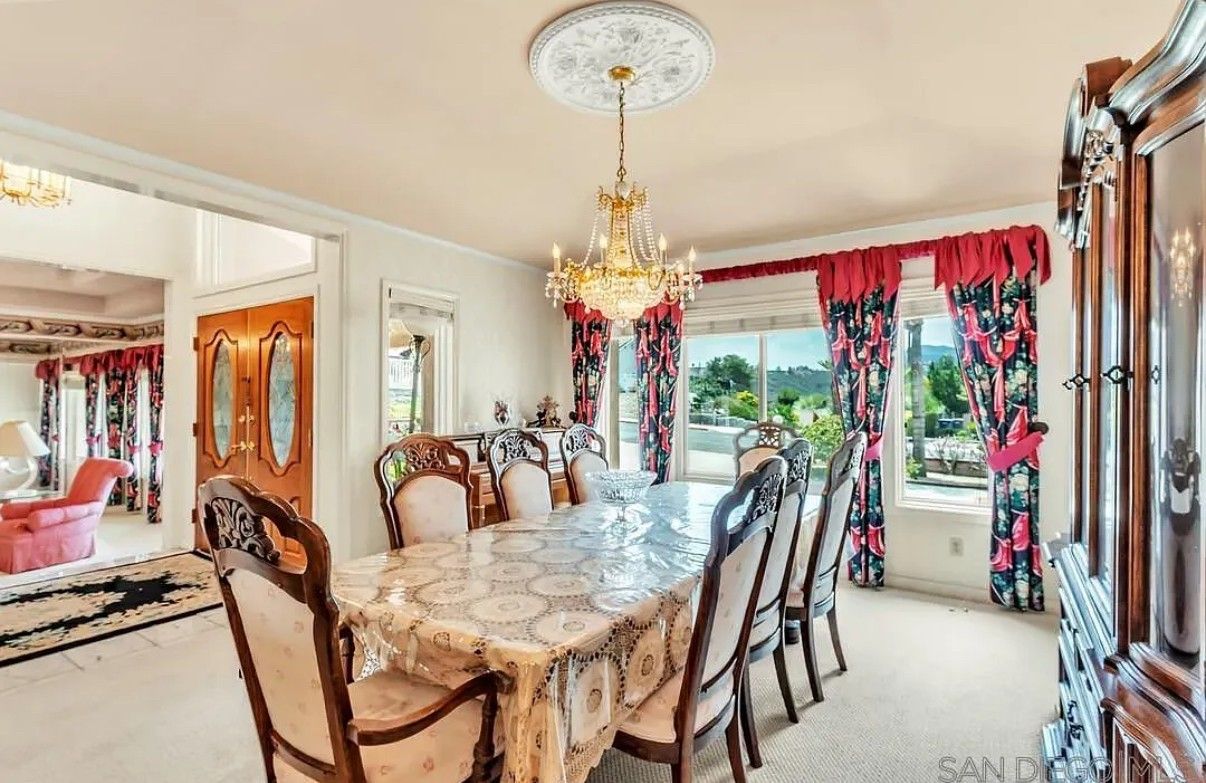 Custom Dining Room Table W/2 Leafs, 8 Chairs And China Cabinet