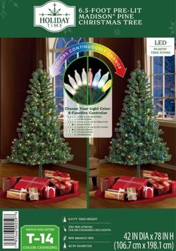 New 6.5 Feet Pre-Lit Christmas Tree