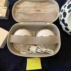 Momcozy M5 Hands-Free Wearable Breast Pump, Double-Sealed Flange for Baby-Like Comfort, 3 Modes & 9 Suction Levels, Portable Electric Pump – 24mm, 2-P