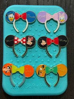 BoxLunch Disney Mickey and Friends Ears Pin Complete Set