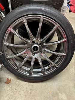 1 rim and tire like new advanti rim Goodyear eagle F1 tire 245/40r19 5x114.3 with center cap $150