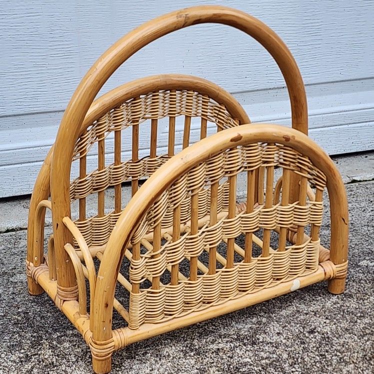 Rattan Magazine Rack