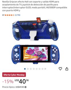 NexiGo Gripcon Hall Effect with Stand and HDMI Output for TV Docking, Hall Sensing Joystick for OLED Switch/Toggle, Handheld Mode, 4K/1080P Compatible