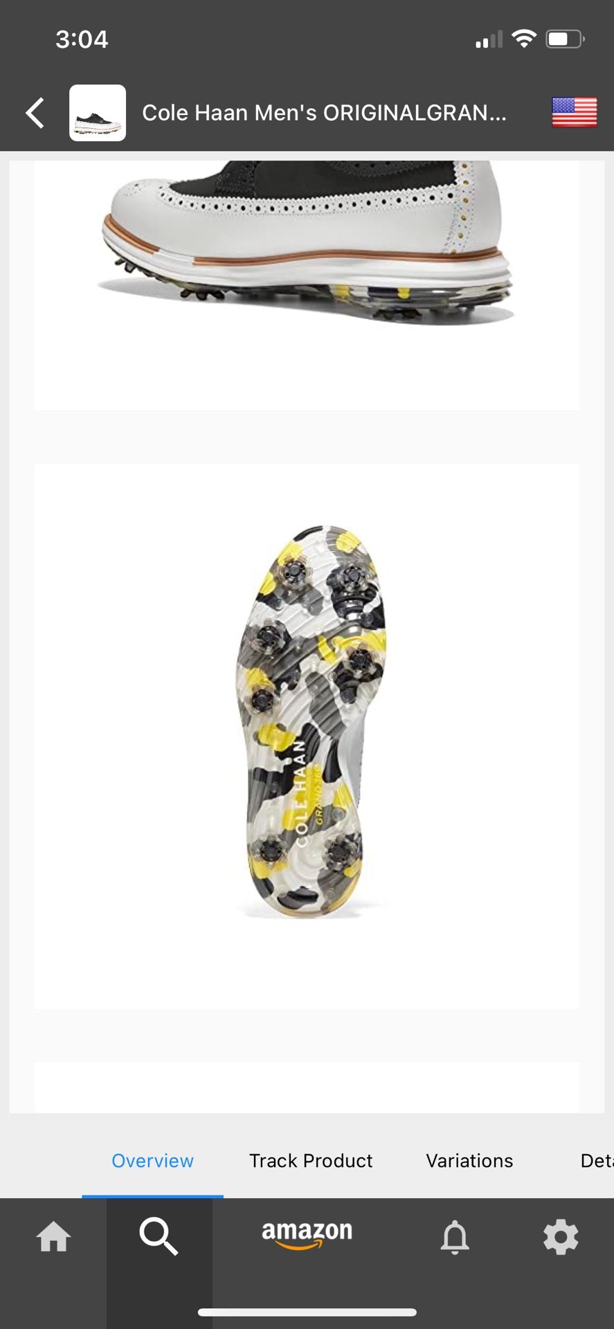 Cole Haan Mens Original Grand Tour Golf Waterproof Oxford Size 10.5