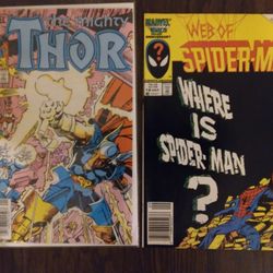 Marvel Comics Thor Spiderman Lot 2