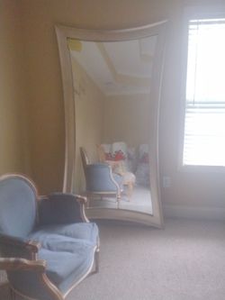 Silver decorative wall mirror