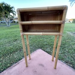 Vintage Bamboo Over Toilet Standing Shelf