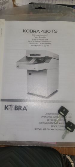 2 Kobra 430TS shredders for sale