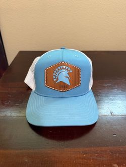 Men’s Michigan State MSU Adjustable Baseball Hat Spartans - Light Blue & White