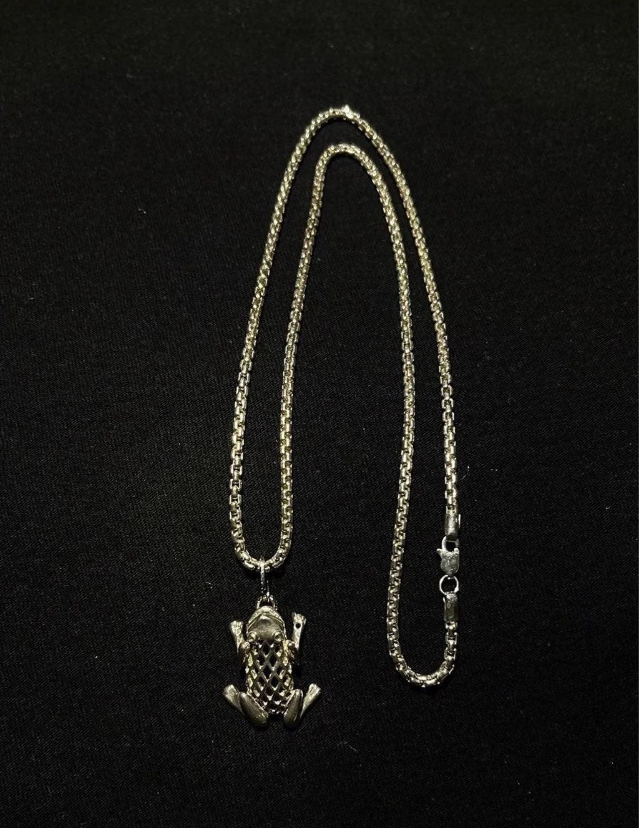 Silver Frog Necklace