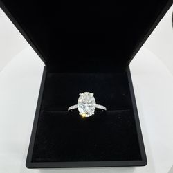 3.5 Ct Oval Lab Diamond Ring
