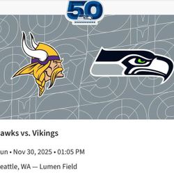 Seahawks Vs Vikings (4 Seats)