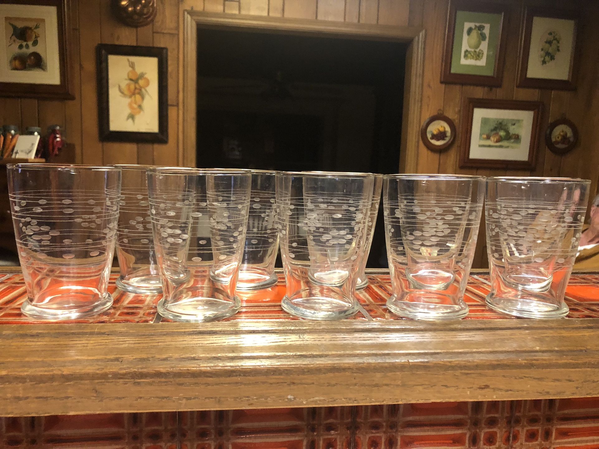 Antique Glasses Set Of Ten 