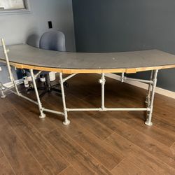 Custom Industrial Desk + Chair – Must Sell