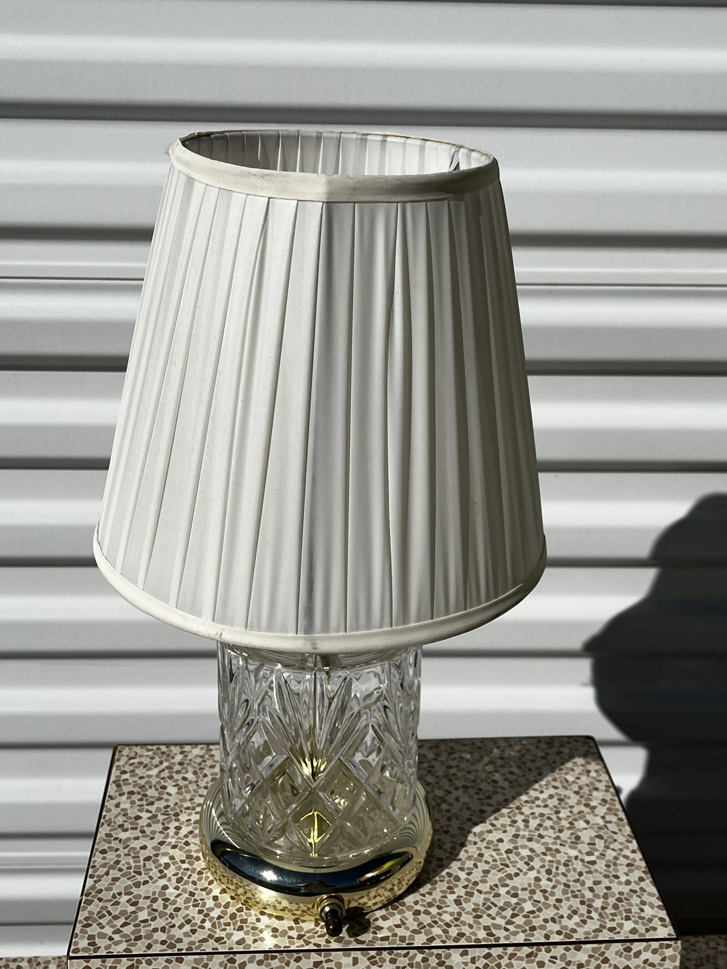 vintage  crystal cut table lamp