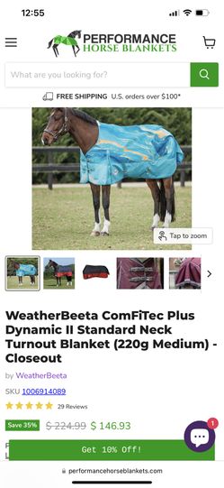 Heavy Duty Horse Winter Blanket Weatherbeta Comfitech Plus