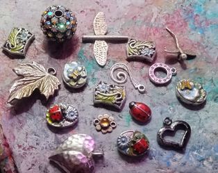 Lot Of vintage Pendants and Beads
