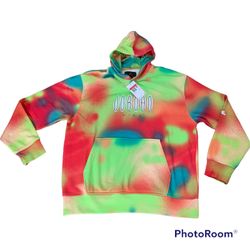 Nike Jordan Flight MVP Fleece Hoodie Tie-Dye Size Large