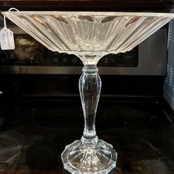 Shannon Crystal 13” Riveredge Shallow Bowl 