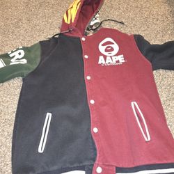 AAPE by A Bathing Ape Varsity Hoodie Womens 2XL Fleece Jacket BTS Union 93