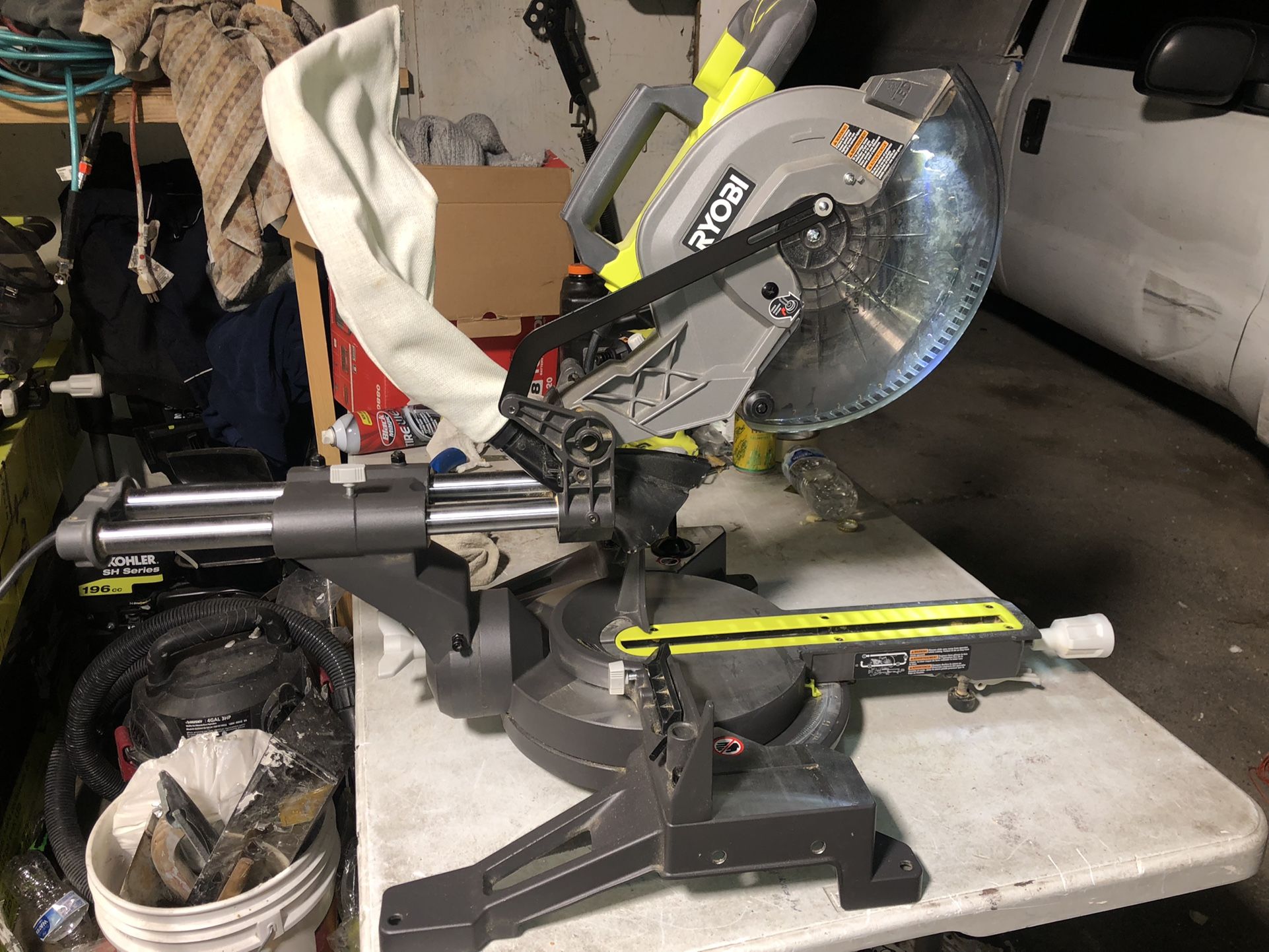 Dual Bevel Ryobi 15 Amp Miter Saw Ryobi Mitre Saw 10-inch Compound Miter  Saw, 5000RPM, 15 Amp