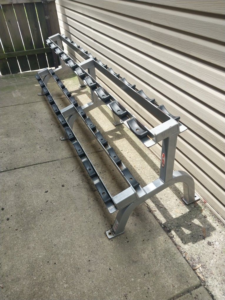 FLEX FITNESS RELIABLE 2 TIER DUMBBELL RACK