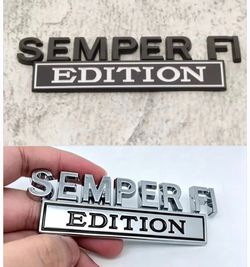 5" USMC Marine Corps Semper fi edition metal badge Adhesive back see all 12 pics sold separate SHIPPING AVAILABLE