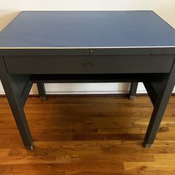 1950s Industrial Vintage Art Metal Tanker Desk